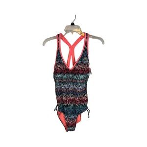 Zero X Posur One Piece Swimsuit Multi-color Racer Back Sz XL